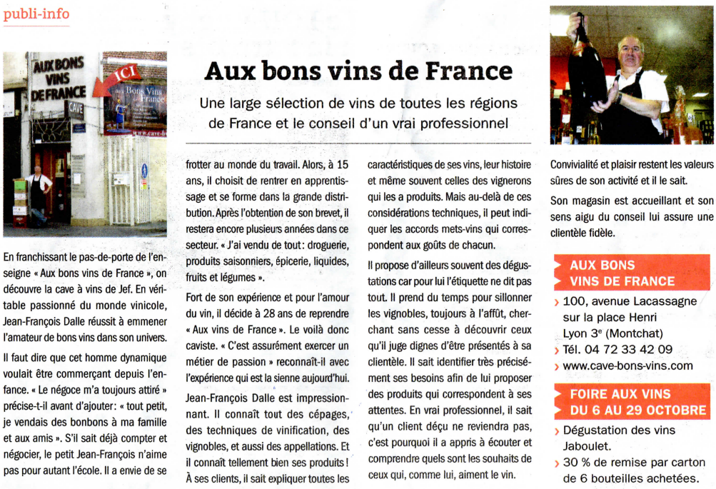 Votre caviste dans la presse